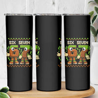 Six Seven Brainrot Italian Funny 67 Skinny Tumbler Checkered Kids Gaming Meme