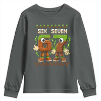Six Seven Brainrot Italian Funny 67 Youth Sweatshirt Checkered Kids Gaming Meme