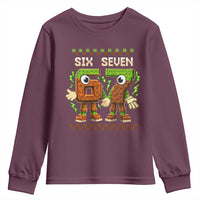 Six Seven Brainrot Italian Funny 67 Youth Sweatshirt Checkered Kids Gaming Meme