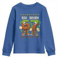 Six Seven Brainrot Italian Funny 67 Youth Sweatshirt Checkered Kids Gaming Meme