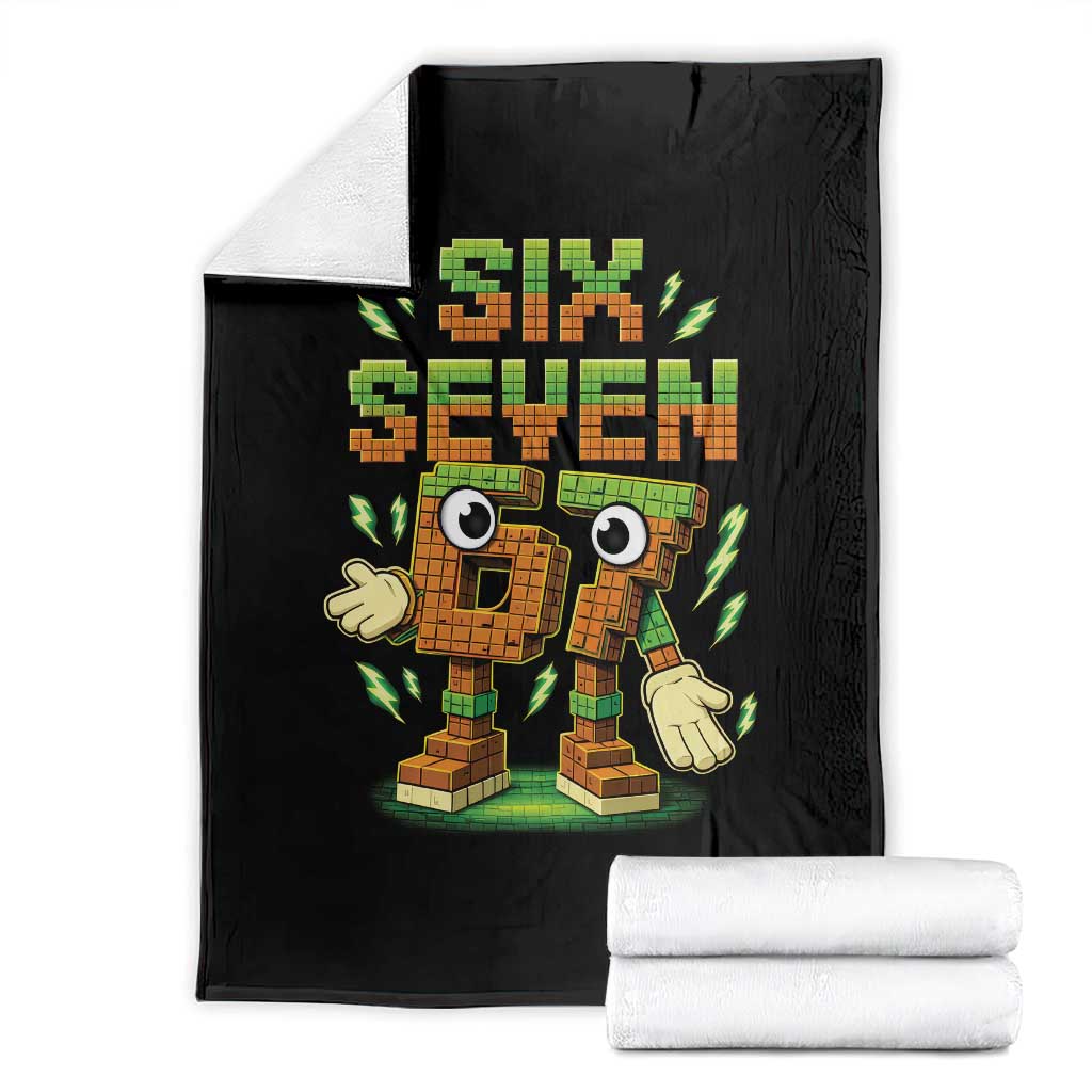 Six Seven Brainrot Italian Funny 67 Kids Gaming Meme Throw Blanket