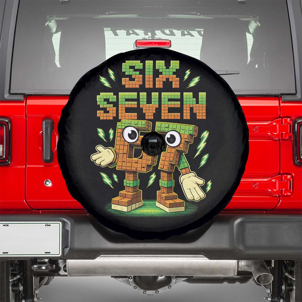 Six Seven Brainrot Italian Funny 67 Kids Gaming Meme Spare Tire Cover