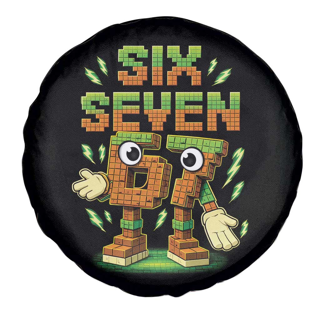 Six Seven Brainrot Italian Funny 67 Kids Gaming Meme Spare Tire Cover