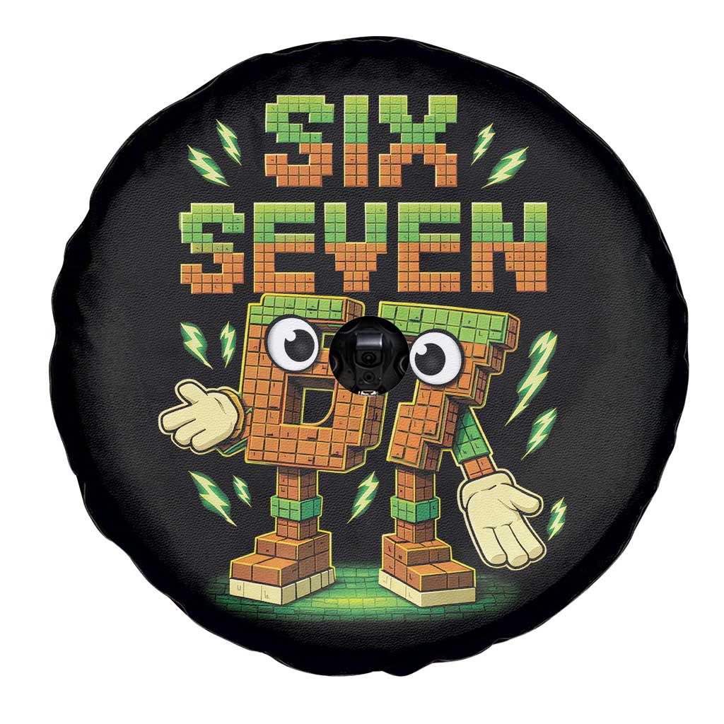 Six Seven Brainrot Italian Funny 67 Kids Gaming Meme Spare Tire Cover