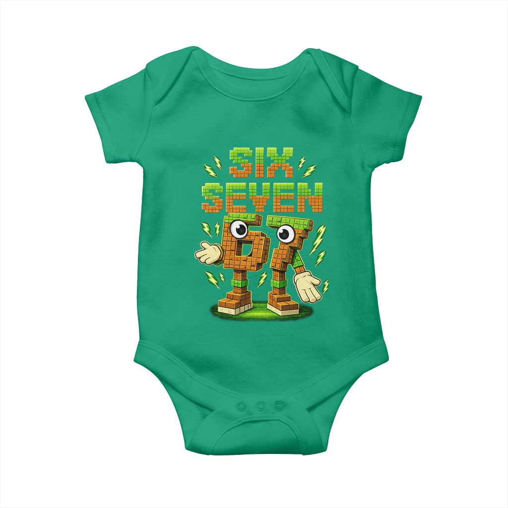 Six Seven Brainrot Italian Funny 67 Kids Gaming Meme Baby Onesie