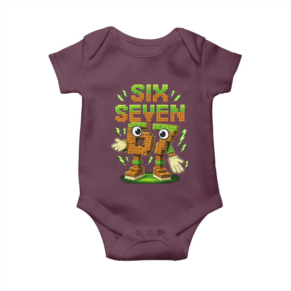 Six Seven Brainrot Italian Funny 67 Kids Gaming Meme Baby Onesie
