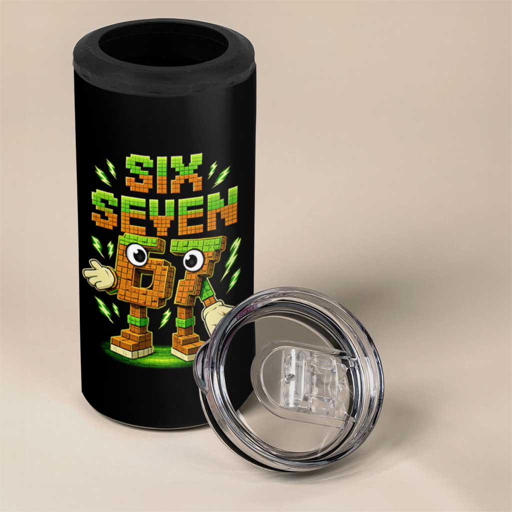 Six Seven Brainrot Italian Funny 67 Kids Gaming Meme 4 in 1 Can Cooler Tumbler