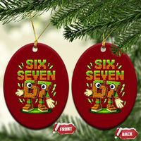 Six Seven Brainrot Italian Funny 67 Kids Gaming Meme Ceramic Ornament