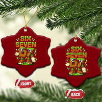 Six Seven Brainrot Italian Funny 67 Kids Gaming Meme Ceramic Ornament
