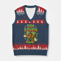 Six Seven Brainrot Italian Funny 67 Kids Gaming Meme V-Neck Knit Sweater Vest