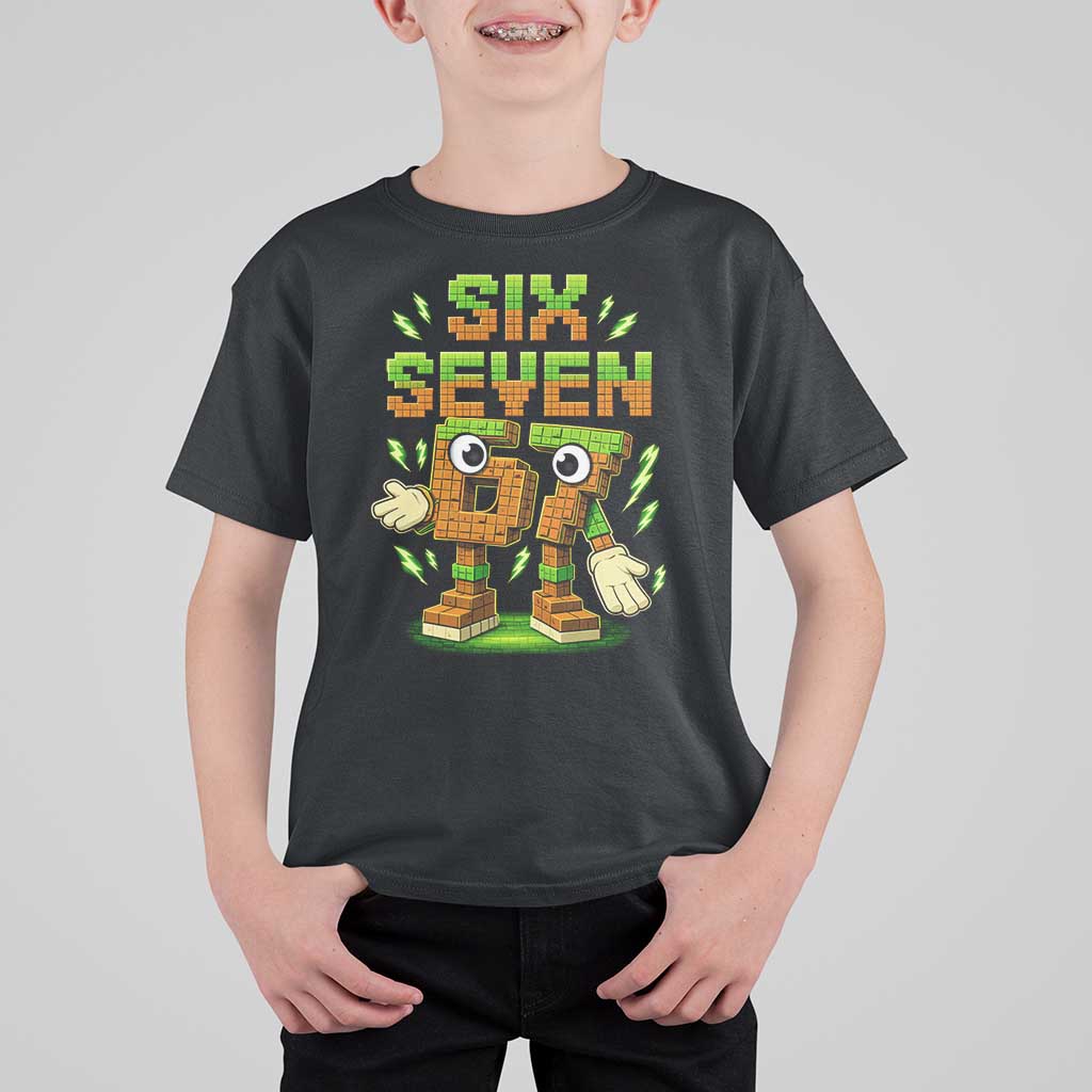 Six Seven Brainrot Italian Funny 67 Kids Gaming Meme T Shirt For Kid