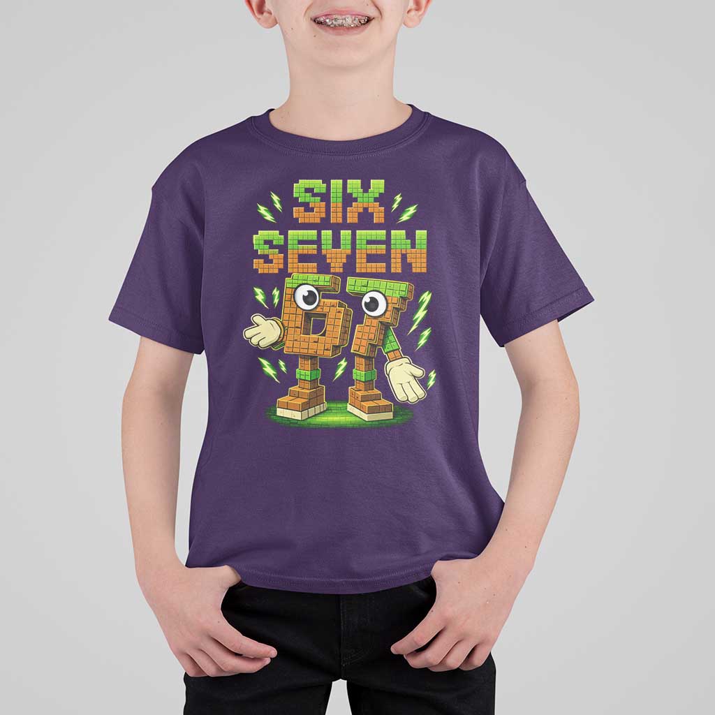 Six Seven Brainrot Italian Funny 67 Kids Gaming Meme T Shirt For Kid
