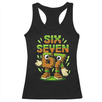 Six Seven Brainrot Italian Funny 67 Kids Gaming Meme Racerback Tank Top
