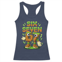 Six Seven Brainrot Italian Funny 67 Kids Gaming Meme Racerback Tank Top