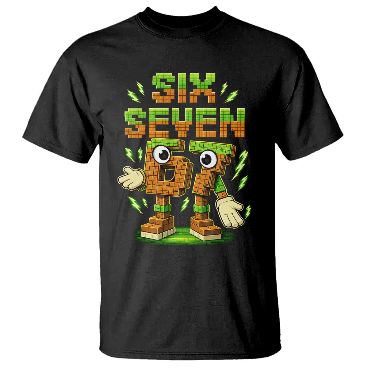 Six Seven Brainrot Italian Funny 67 Kids Gaming Meme T Shirt