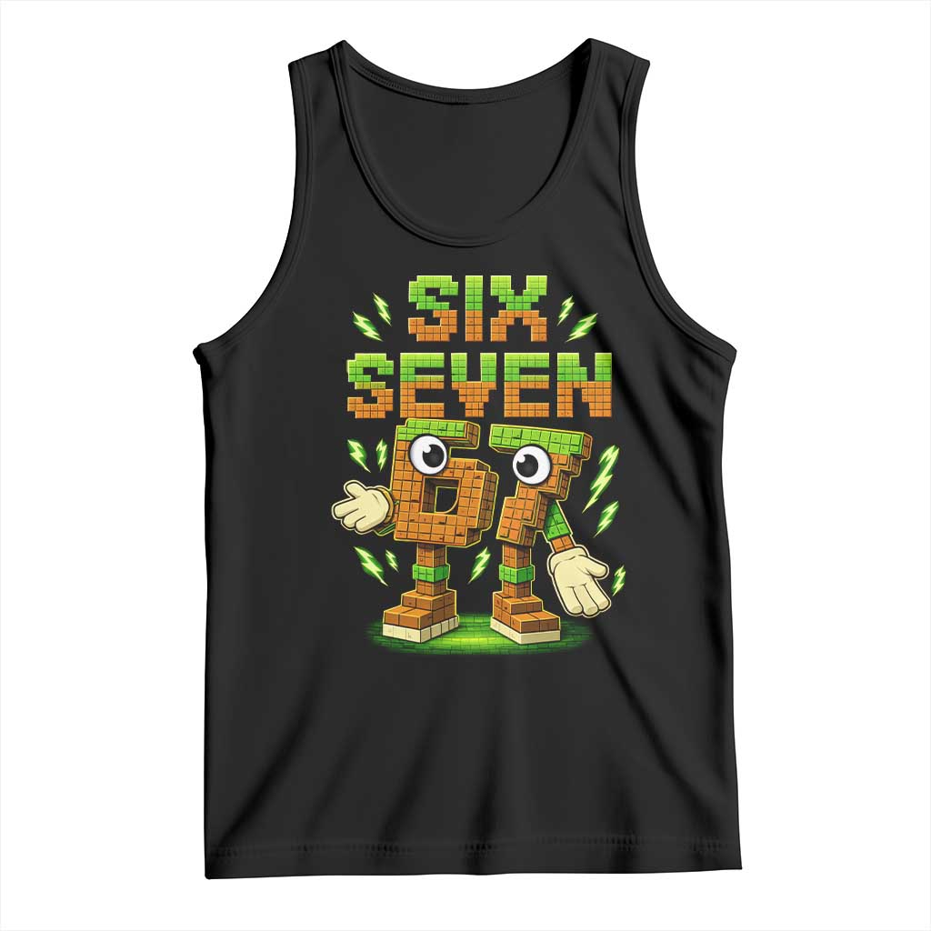 Six Seven Brainrot Italian Funny 67 Kids Gaming Meme Tank Top