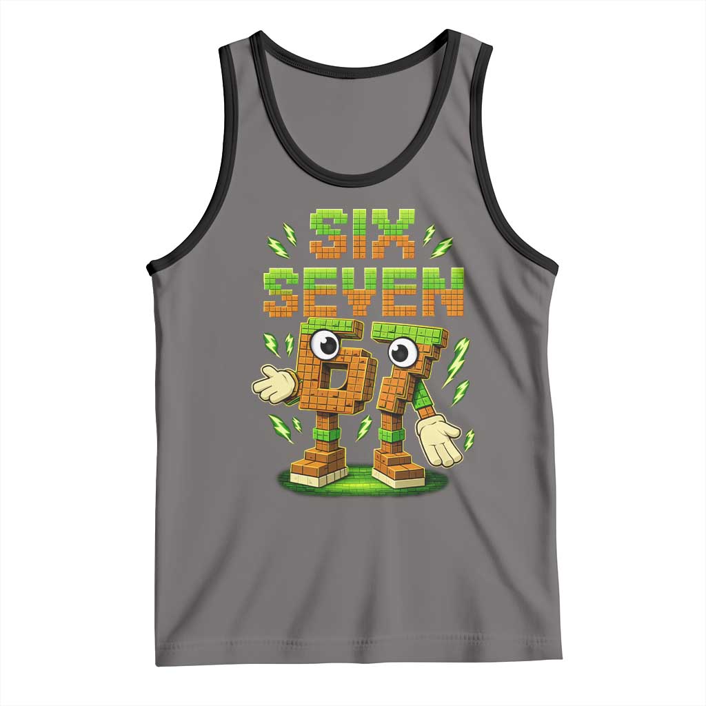 Six Seven Brainrot Italian Funny 67 Kids Gaming Meme Tank Top