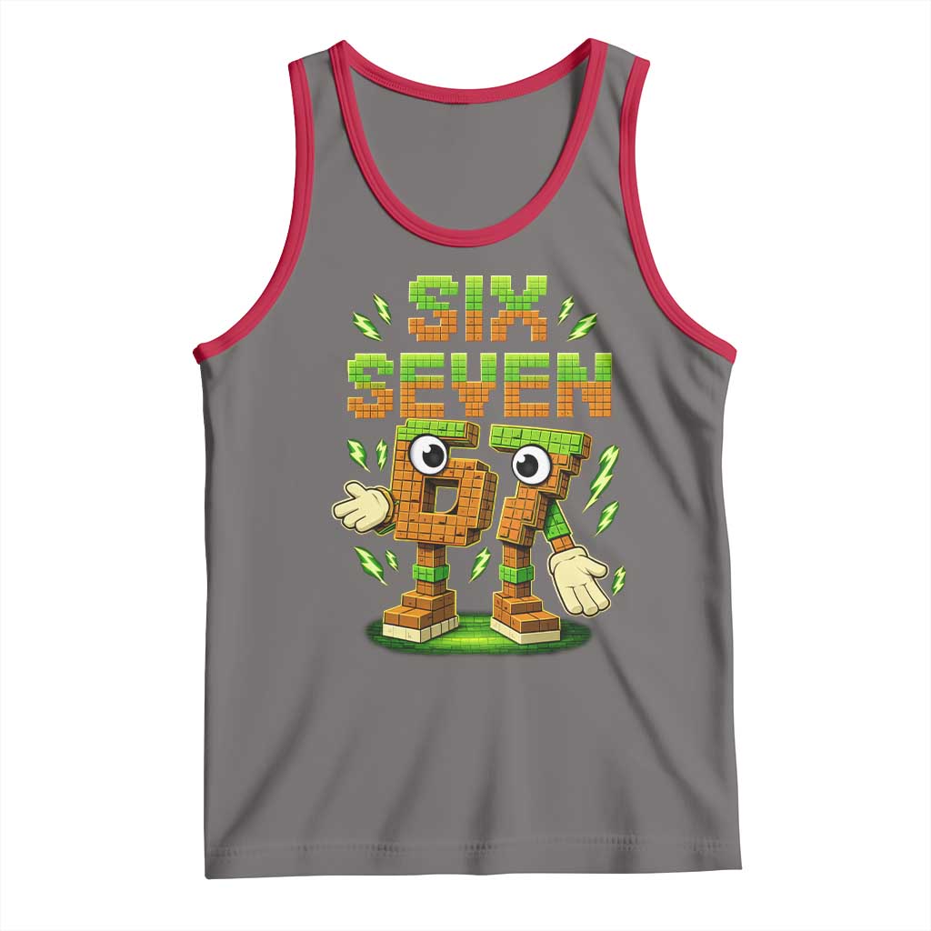 Six Seven Brainrot Italian Funny 67 Kids Gaming Meme Tank Top