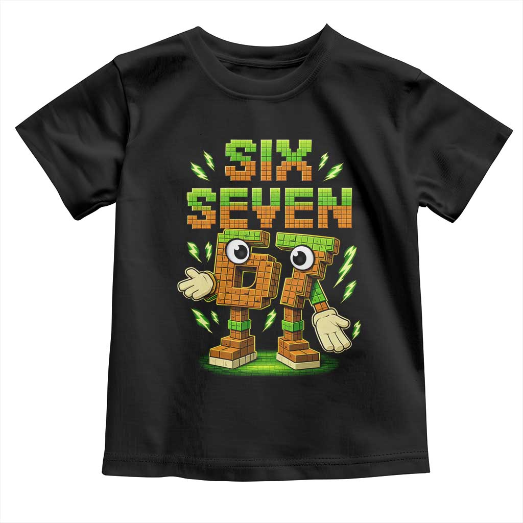 Six Seven Brainrot Italian Funny 67 Kids Gaming Meme Toddler T Shirt