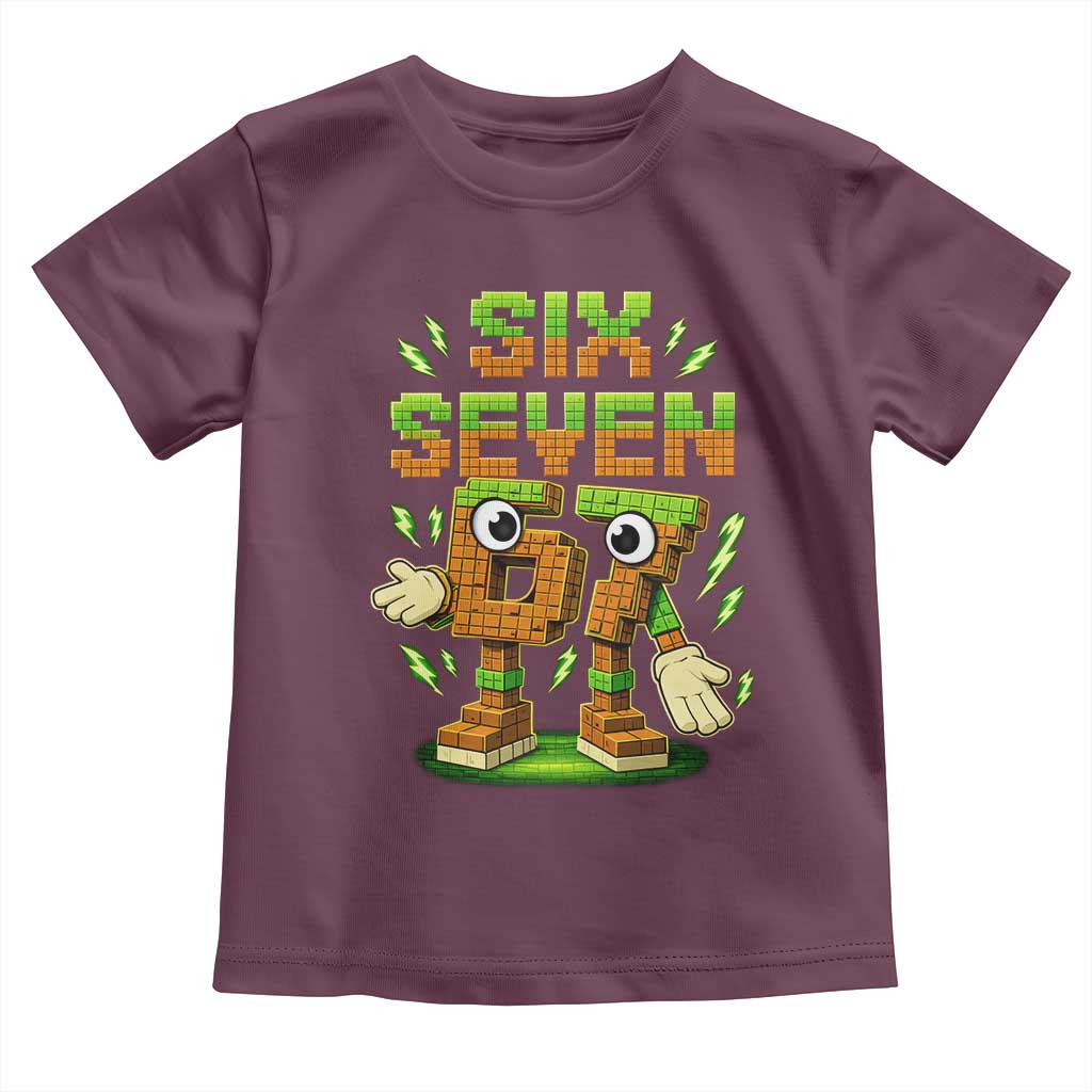 Six Seven Brainrot Italian Funny 67 Kids Gaming Meme Toddler T Shirt