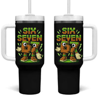 Six Seven Brainrot Italian Funny 67 Kids Gaming Meme Tumbler With Handle