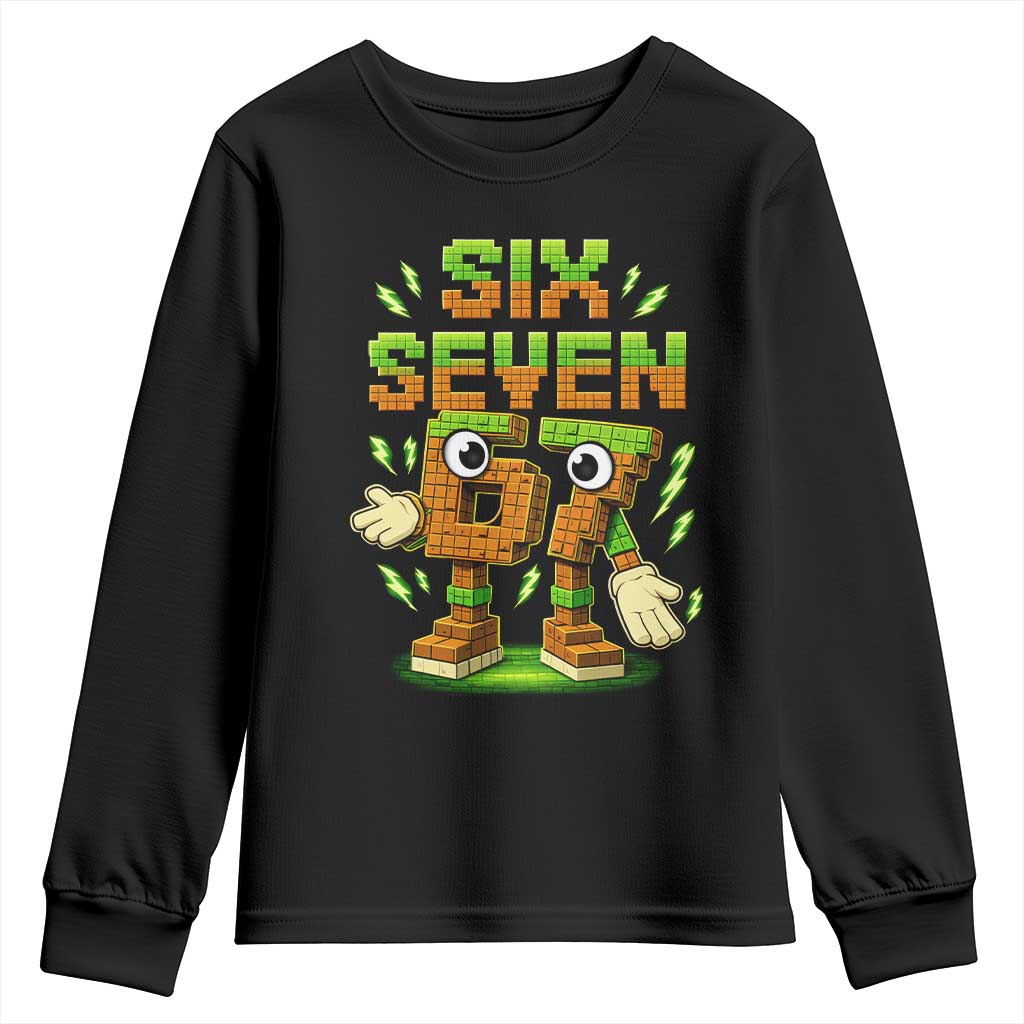 Six Seven Brainrot Italian Funny 67 Kids Gaming Meme Youth Sweatshirt