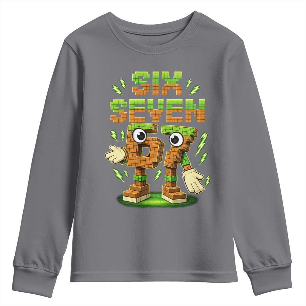 Six Seven Brainrot Italian Funny 67 Kids Gaming Meme Youth Sweatshirt