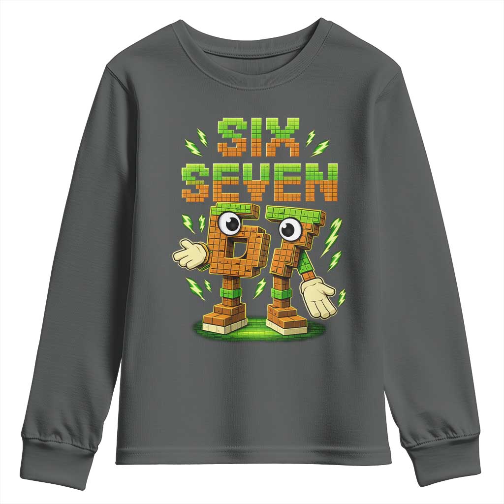 Six Seven Brainrot Italian Funny 67 Kids Gaming Meme Youth Sweatshirt