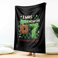 I Was 6 Now Im 7 Throw Blanket Funny Six Seven 7th Birthday 67 Gaming Meme