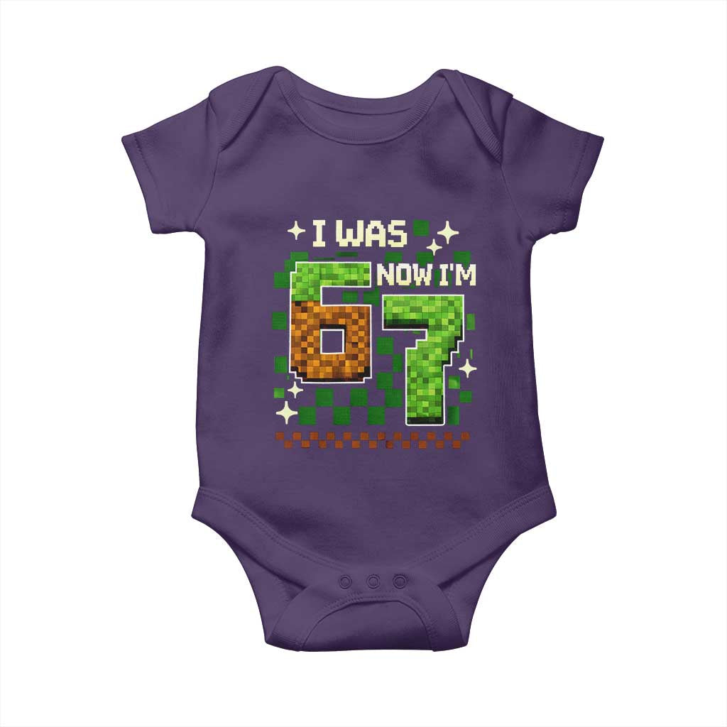 I Was 6 Now Im 7 Baby Onesie Funny Six Seven 7th Birthday 67 Gaming Meme
