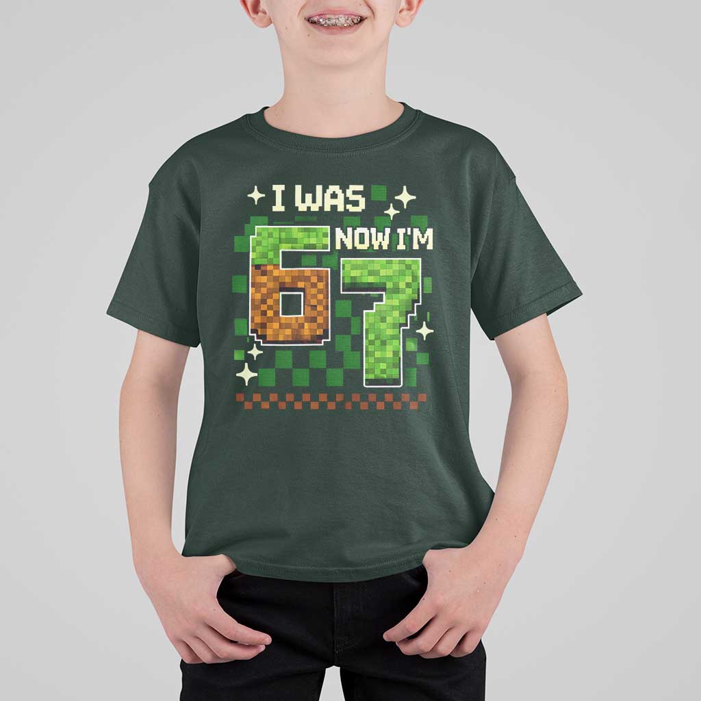 I Was 6 Now Im 7 T Shirt For Kid Funny Six Seven 7th Birthday 67 Gaming Meme