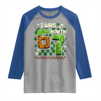 I Was 6 Now Im 7 Raglan Shirt Funny Six Seven 7th Birthday 67 Gaming Meme