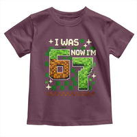 I Was 6 Now Im 7 Toddler T Shirt Funny Six Seven 7th Birthday 67 Gaming Meme