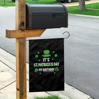 Funny Birthday St Patricks Day Garden Flag Funny Shamrock Born Lucky Irish Bday