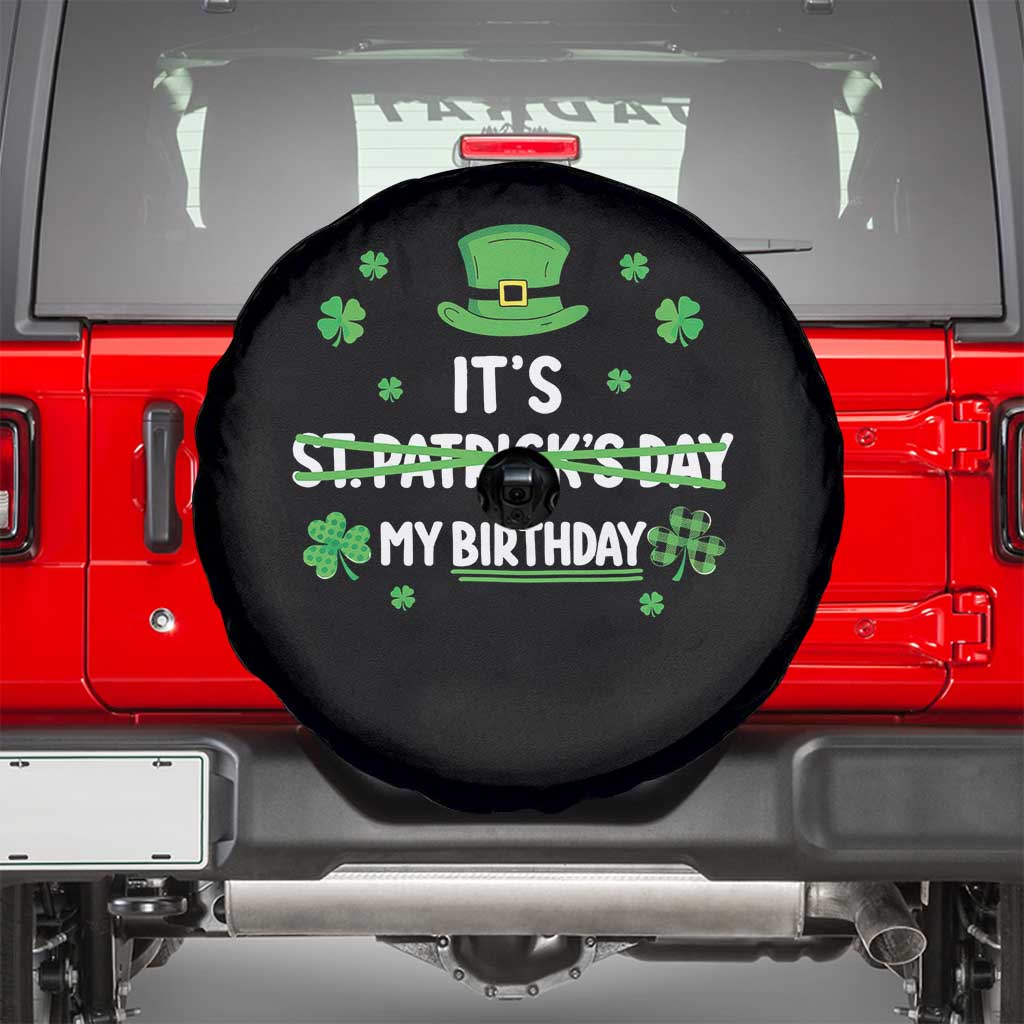 Funny Birthday St Patricks Day Spare Tire Cover Funny Shamrock Born Lucky Irish Bday