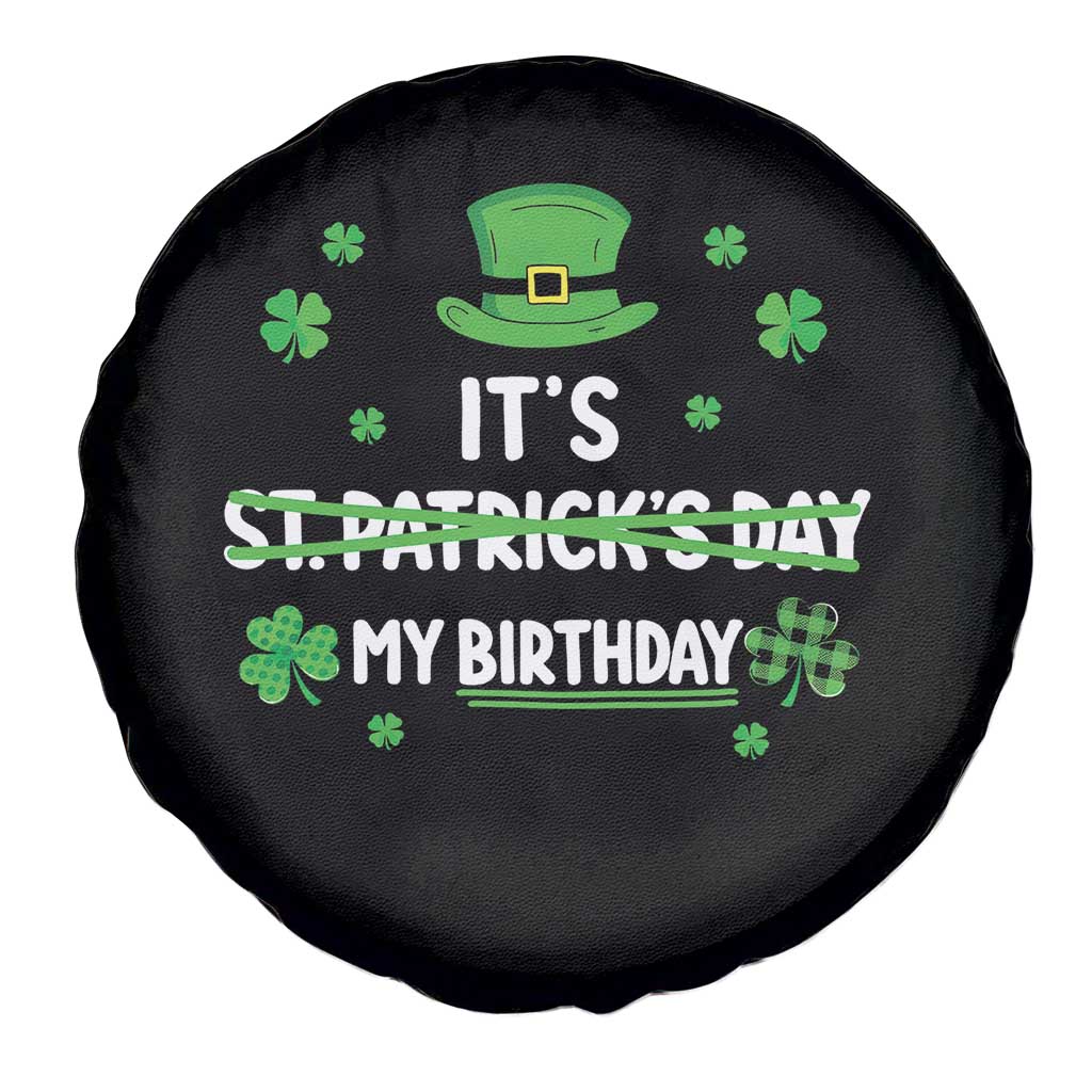 Funny Birthday St Patricks Day Spare Tire Cover Funny Shamrock Born Lucky Irish Bday