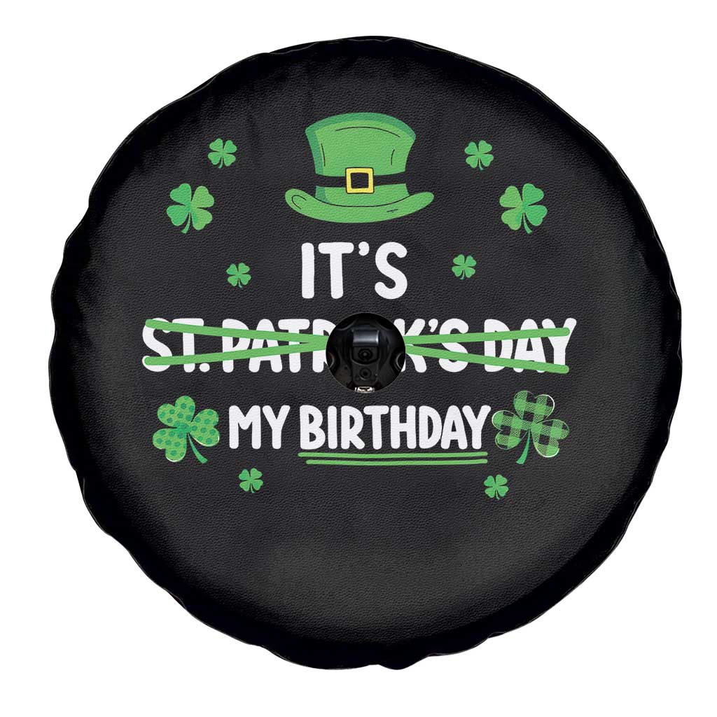 Funny Birthday St Patricks Day Spare Tire Cover Funny Shamrock Born Lucky Irish Bday