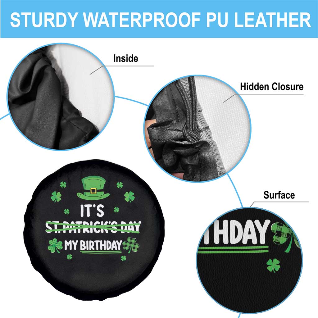 Funny Birthday St Patricks Day Spare Tire Cover Funny Shamrock Born Lucky Irish Bday