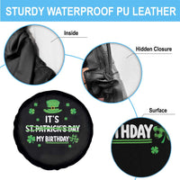 Funny Birthday St Patricks Day Spare Tire Cover Funny Shamrock Born Lucky Irish Bday