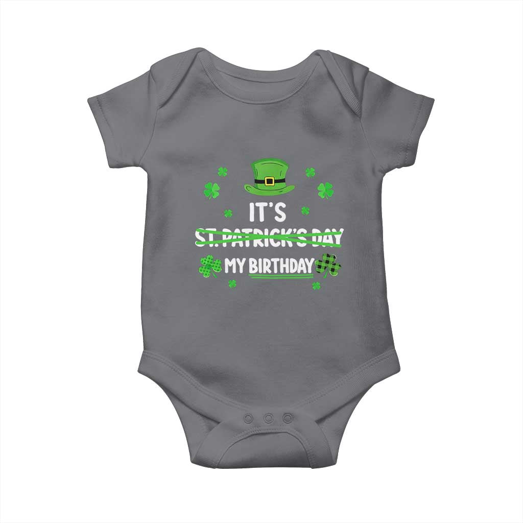 Funny Birthday St Patricks Day Baby Onesie Funny Shamrock Born Lucky Irish Bday