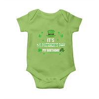 Funny Birthday St Patricks Day Baby Onesie Funny Shamrock Born Lucky Irish Bday