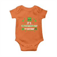 Funny Birthday St Patricks Day Baby Onesie Funny Shamrock Born Lucky Irish Bday