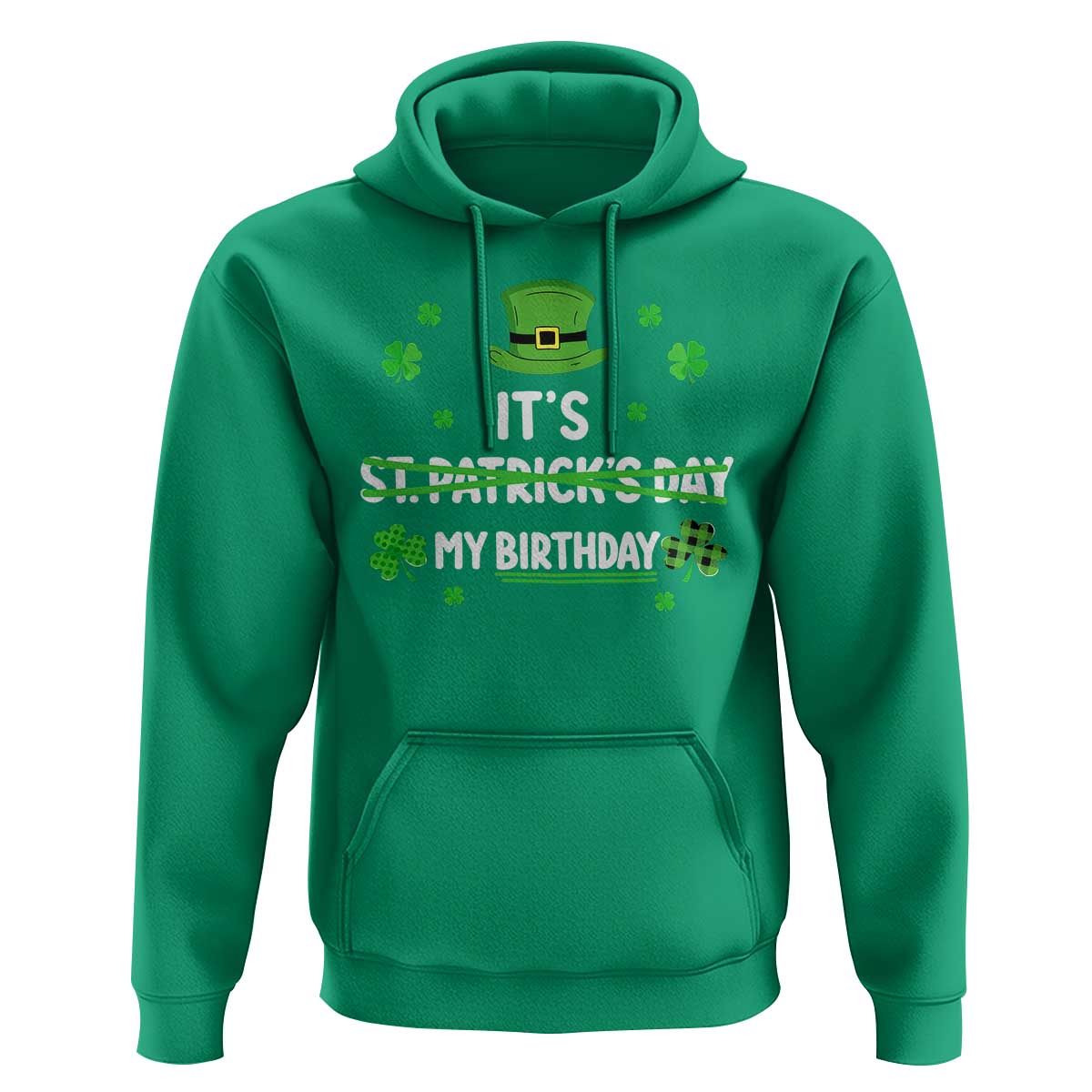 Funny Birthday St Patricks Day Hoodie Funny Shamrock Born Lucky Irish Bday