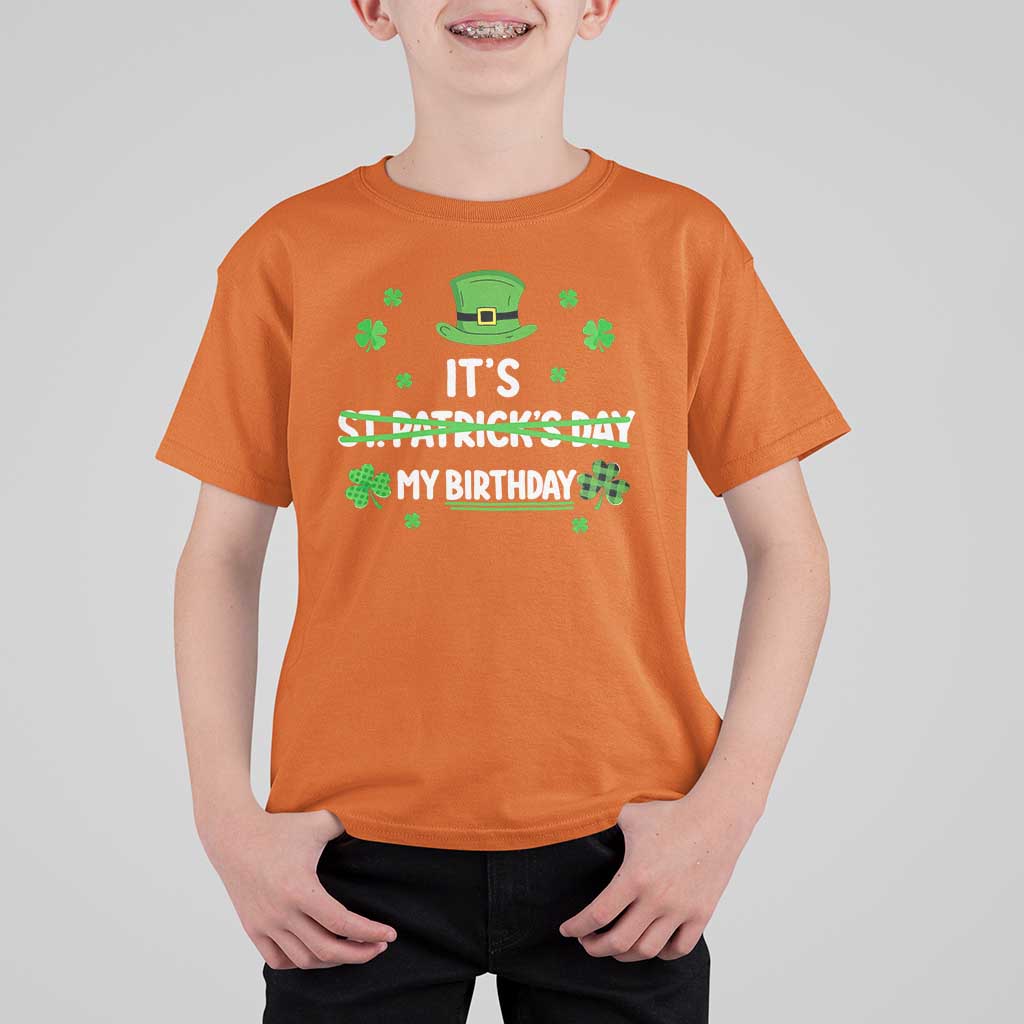 Funny Birthday St Patricks Day T Shirt For Kid Funny Shamrock Born Lucky Irish Bday