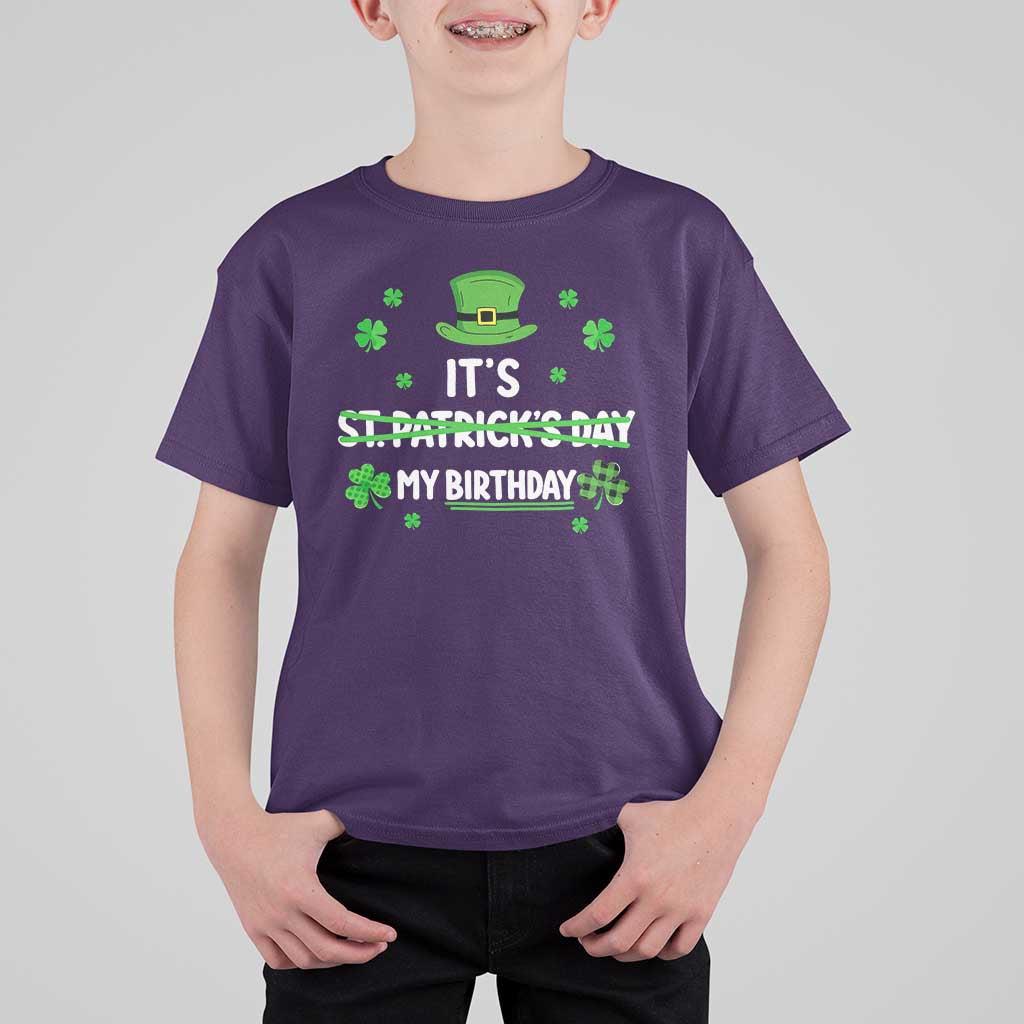 Funny Birthday St Patricks Day T Shirt For Kid Funny Shamrock Born Lucky Irish Bday
