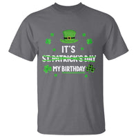 Funny Birthday St Patricks Day T Shirt Funny Shamrock Born Lucky Irish Bday