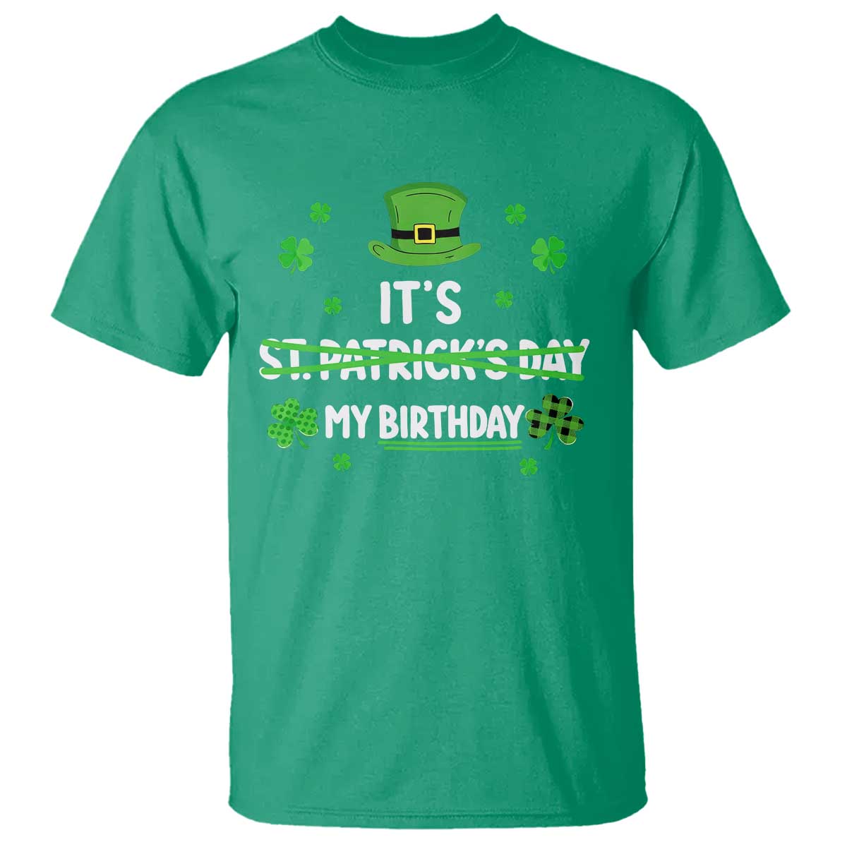 Funny Birthday St Patricks Day T Shirt Funny Shamrock Born Lucky Irish Bday