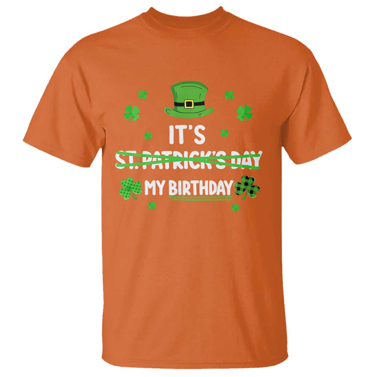 Funny Birthday St Patricks Day T Shirt Funny Shamrock Born Lucky Irish Bday