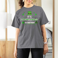 Funny Birthday St Patricks Day T Shirt For Women Funny Shamrock Born Lucky Irish Bday