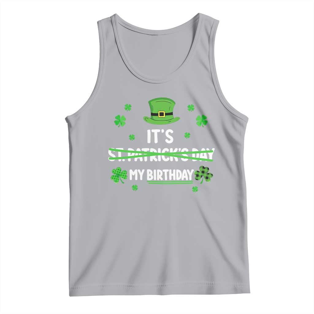 Funny Birthday St Patricks Day Tank Top Funny Shamrock Born Lucky Irish Bday